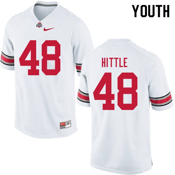 Ohio State Buckeyes #48 Logan Hittle Youth Official Jersey White OSU97574